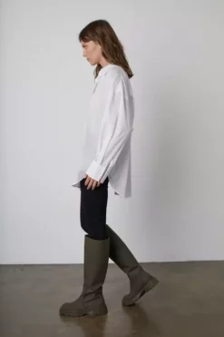 Velvet By Graham & Spencer RACHEL OVERSIZED BUTTON-UP SHIRT Womens