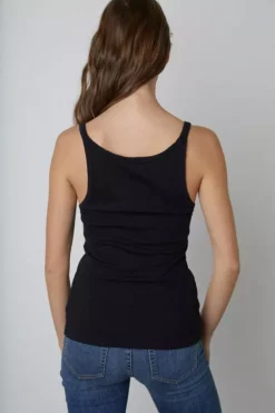 Velvet By Graham & Spencer Womens ALIZA RIBBED COTTON LAYERING TANK