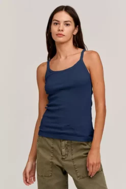Velvet By Graham & Spencer Womens ALIZA RIBBED COTTON LAYERING TANK