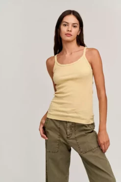Velvet By Graham & Spencer Womens ALIZA RIBBED COTTON LAYERING TANK