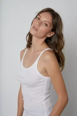 Velvet By Graham & Spencer Womens ALIZA RIBBED COTTON LAYERING TANK