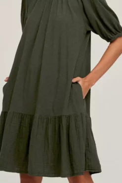 Velvet By Graham & Spencer BECCA PUFF SLEEVE DRESS Womens