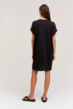 Velvet By Graham & Spencer HANNA COTTON SLUB MIX DRESS Womens