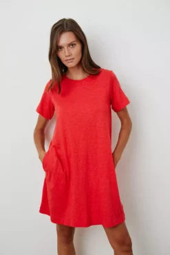 Velvet By Graham & Spencer LEIGH COTTON SLUB DRESS