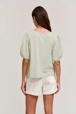 Velvet By Graham & Spencer Womens LOUISA PUFF SLEEVE TOP 17 Velvet By Graham & Spencer Womens LOUISA PUFF SLEEVE TOP