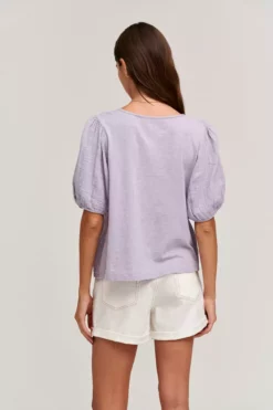 Velvet By Graham & Spencer Womens LOUISA PUFF SLEEVE TOP 25 Velvet By Graham & Spencer Womens LOUISA PUFF SLEEVE TOP