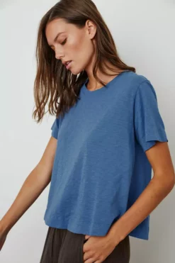 Velvet By Graham & Spencer LULA COTTON SLUB SWING TEE Womens
