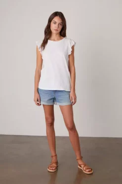 Velvet By Graham & Spencer LUPITA RUFFLE TANK TOP