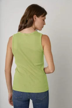Velvet By Graham & Spencer Womens MAXIE RIBBED TANK TOP