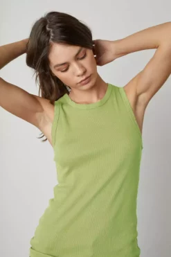 Velvet By Graham & Spencer Womens MAXIE RIBBED TANK TOP