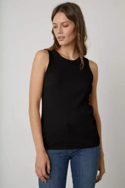 Velvet By Graham & Spencer Womens MAXIE RIBBED TANK TOP