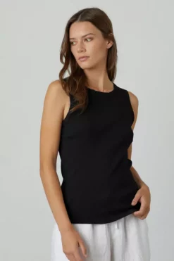 Velvet By Graham & Spencer Womens MAXIE RIBBED TANK TOP