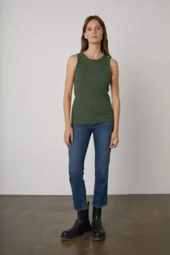 Velvet By Graham & Spencer Womens MAXIE RIBBED TANK TOP