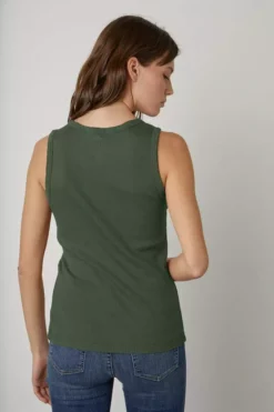 Velvet By Graham & Spencer Womens MAXIE RIBBED TANK TOP
