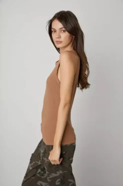 Velvet By Graham & Spencer Womens MAXIE RIBBED TANK TOP