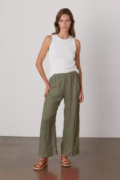 Velvet By Graham & Spencer Womens LOLA LINEN PANT