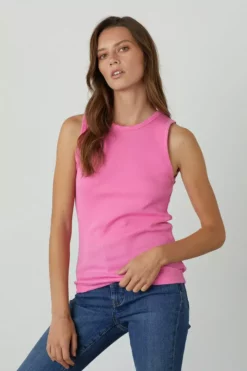 Velvet By Graham & Spencer Womens MAXIE RIBBED TANK TOP
