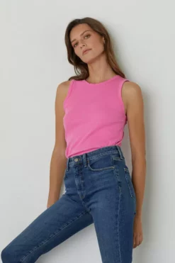 Velvet By Graham & Spencer Womens MAXIE RIBBED TANK TOP