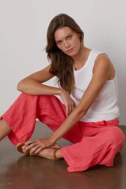 Velvet By Graham & Spencer Womens LOLA LINEN PANT