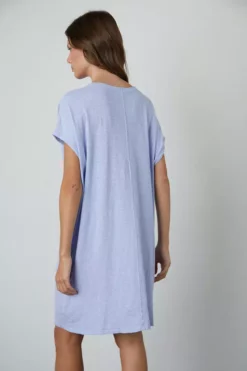 Velvet By Graham & Spencer HANNA COTTON SLUB MIX DRESS Womens