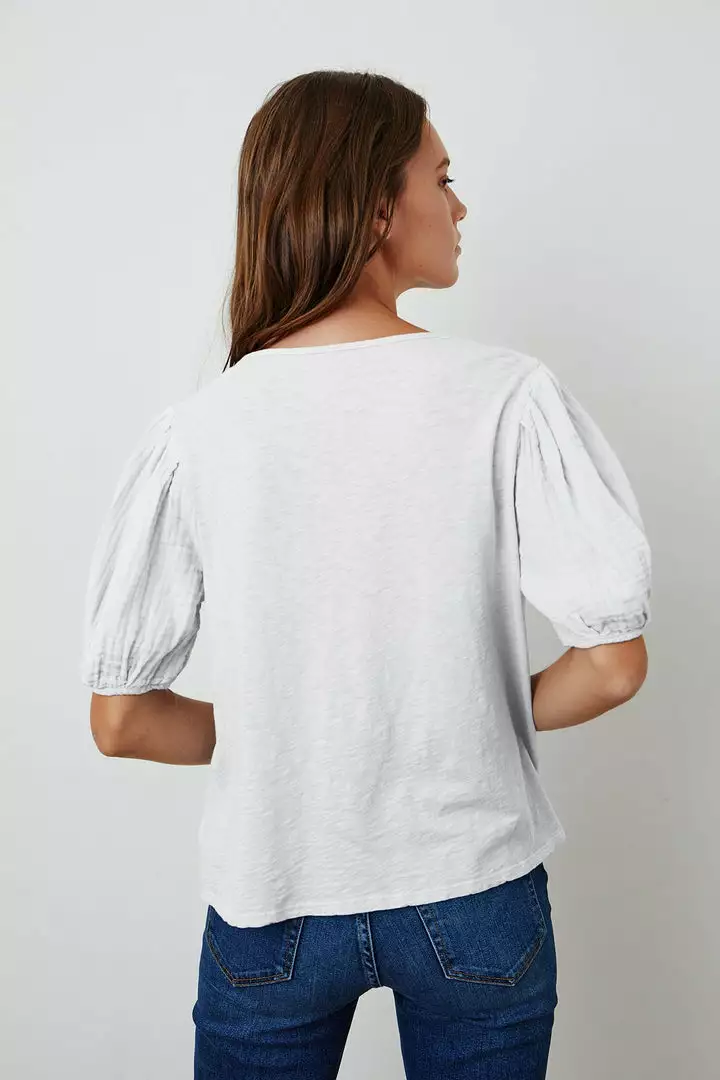 Velvet By Graham & Spencer Womens LOUISA PUFF SLEEVE TOP 7 Velvet By Graham & Spencer Womens LOUISA PUFF SLEEVE TOP