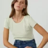 Velvet By Graham & Spencer ODELIA COTTON SLUB CREW NECK TEE