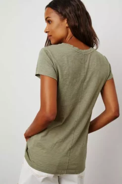 Velvet By Graham & Spencer ODELIA COTTON SLUB CREW NECK TEE