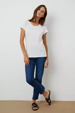 Velvet By Graham & Spencer ODELIA COTTON SLUB CREW NECK TEE
