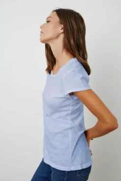 Velvet By Graham & Spencer ODELIA COTTON SLUB CREW NECK TEE