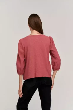 Velvet By Graham & Spencer REEBA COTTON CONTRAST TEE Womens