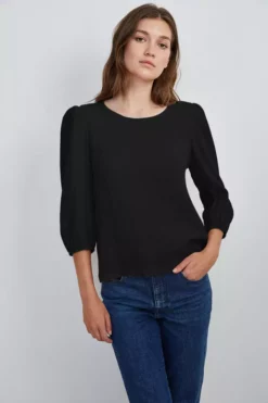 Velvet By Graham & Spencer Womens REEBA COTTON CONTRAST TOP