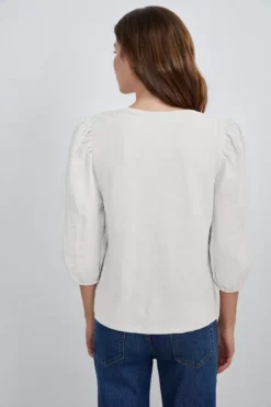 Velvet By Graham & Spencer Womens REEBA COTTON CONTRAST TOP