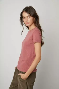 Velvet By Graham & Spencer SIERRA CREW NECK TEE Womens