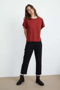 Velvet By Graham & Spencer SUNNI CREW NECK TEE Womens