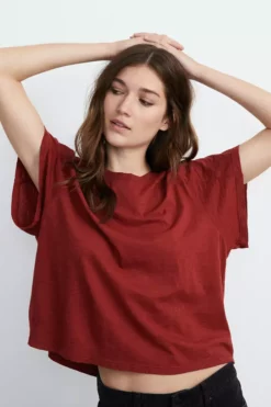 Velvet By Graham & Spencer SUNNI CREW NECK TEE Womens