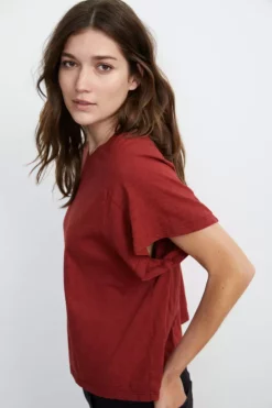 Velvet By Graham & Spencer SUNNI CREW NECK TEE Womens