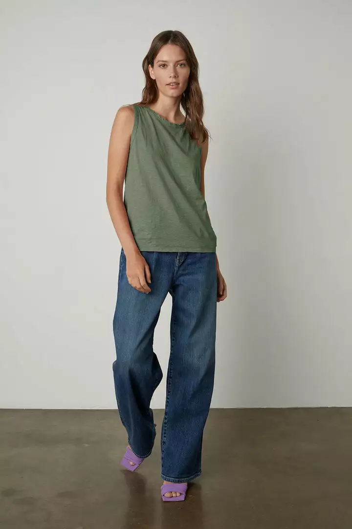 Velvet By Graham & Spencer TAURUS COTTON SLUB TANK 20 Velvet By Graham & Spencer TAURUS COTTON SLUB TANK
