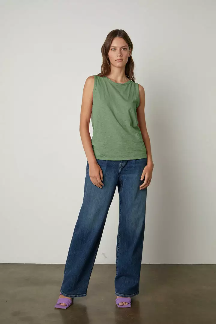 Velvet By Graham & Spencer TAURUS COTTON SLUB TANK 71 Velvet By Graham & Spencer TAURUS COTTON SLUB TANK