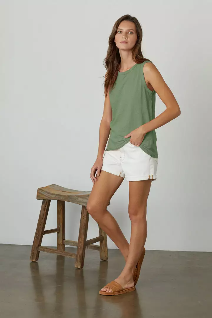 Velvet By Graham & Spencer TAURUS COTTON SLUB TANK 68 Velvet By Graham & Spencer TAURUS COTTON SLUB TANK