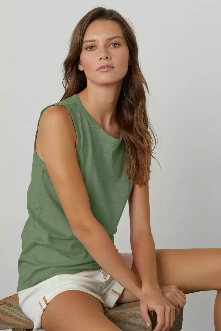 Velvet By Graham & Spencer TAURUS COTTON SLUB TANK 67 Velvet By Graham & Spencer TAURUS COTTON SLUB TANK