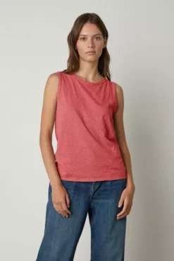 Velvet By Graham & Spencer TAURUS COTTON SLUB TANK 127 Velvet By Graham & Spencer TAURUS COTTON SLUB TANK