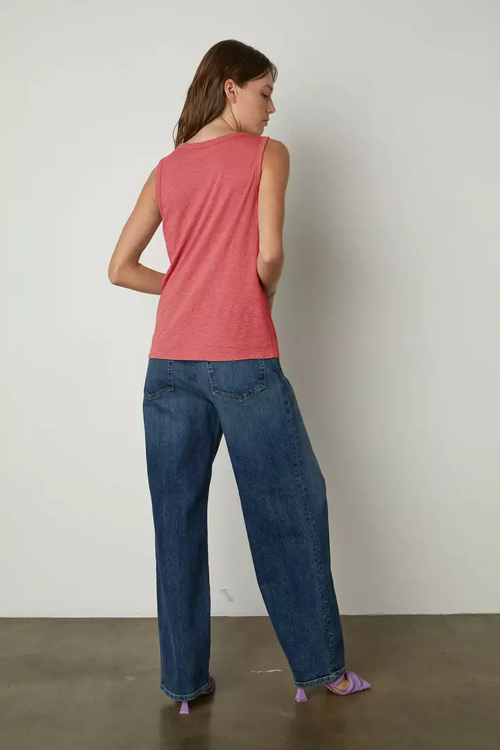 Velvet By Graham & Spencer TAURUS COTTON SLUB TANK 56 Velvet By Graham & Spencer TAURUS COTTON SLUB TANK