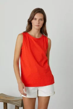 Velvet By Graham & Spencer TAURUS COTTON SLUB TANK 102 Velvet By Graham & Spencer TAURUS COTTON SLUB TANK