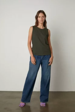 Velvet By Graham & Spencer TAURUS COTTON SLUB TANK 117 Velvet By Graham & Spencer TAURUS COTTON SLUB TANK