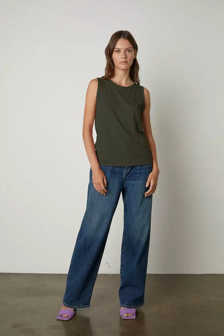 Velvet By Graham & Spencer TAURUS COTTON SLUB TANK 42 Velvet By Graham & Spencer TAURUS COTTON SLUB TANK