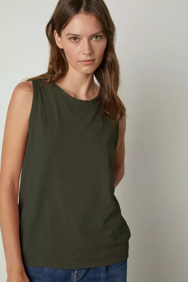 Velvet By Graham & Spencer TAURUS COTTON SLUB TANK 41 Velvet By Graham & Spencer TAURUS COTTON SLUB TANK