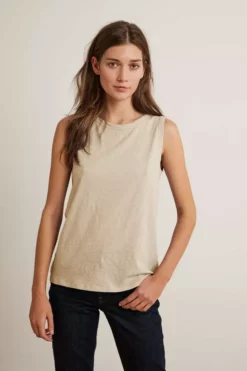 Velvet By Graham & Spencer Womens TAURUS COTTON SLUB TANK