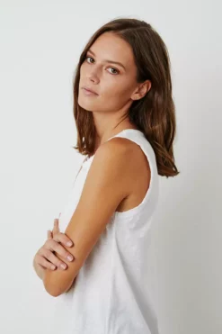 Velvet By Graham & Spencer TAURUS COTTON SLUB TANK 108 Velvet By Graham & Spencer TAURUS COTTON SLUB TANK