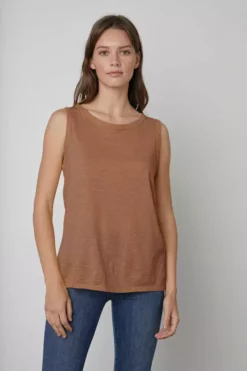 Velvet By Graham & Spencer TAURUS COTTON SLUB TANK Womens 19 Velvet By Graham & Spencer TAURUS COTTON SLUB TANK Womens
