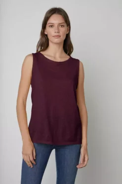 Velvet By Graham & Spencer TAURUS COTTON SLUB TANK Womens 29 Velvet By Graham & Spencer TAURUS COTTON SLUB TANK Womens